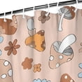 thumbnail image 3 of Brown Mushroom Flower Light Pattern Shower Curtain 72"x72" ,Bathroom Decorative Shower Curtains Set with 12 Hooks,Modern Waterproof Washable Shower Curtain, 3 of 6