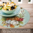 thumbnail image 3 of CounterArt "Fall Pumpkins" 4-Pack Round Reversible Tabletop Placemats, 3 of 7