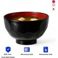 thumbnail image 3 of 4-pack soup bowl Japanese plastic bowl for rice noodles pickles cereal miso soup bowl microwave and dishwasher safe, 11 ounces, made in Japan, 3 of 3