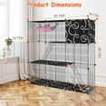 thumbnail image 3 of Zorpupoa 1Pc 3-Tier Cat Cage Indoor Playpen for American Shorthair 1-2 Cats Multi-Level Enclosure with Hammock Ladder Toy Balls Iron Kennel Ferrets Rabbits Small Pets 107x106x36cm/42.12x41.73x14.17in, 3 of 11