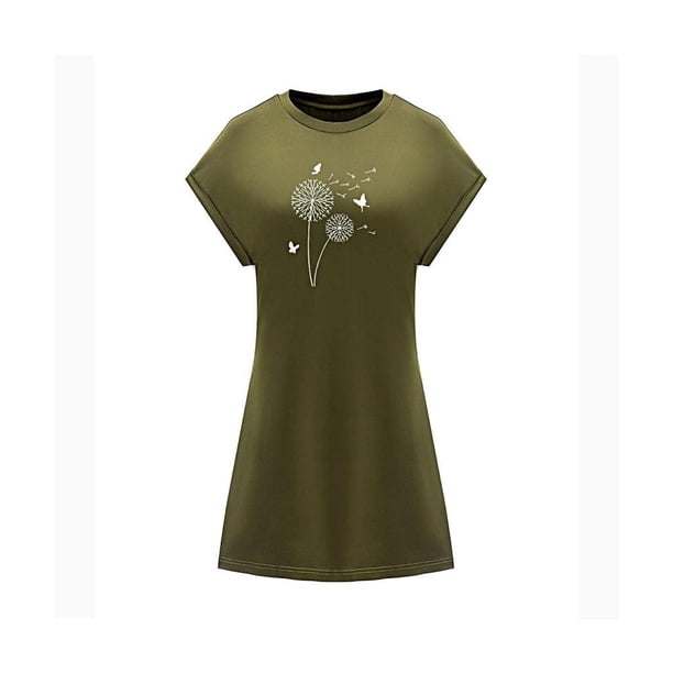 Vestido corto de verano para mujer, minivestido sencillo para adolescentes, para playa, oficina, regalo de cumpleaños M