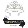 thumbnail image 3 of 2026 Graduation Party And Shoulder Strap (2 Pcs) Alloy Rhinestone Letter Headpiece, 3 of 7