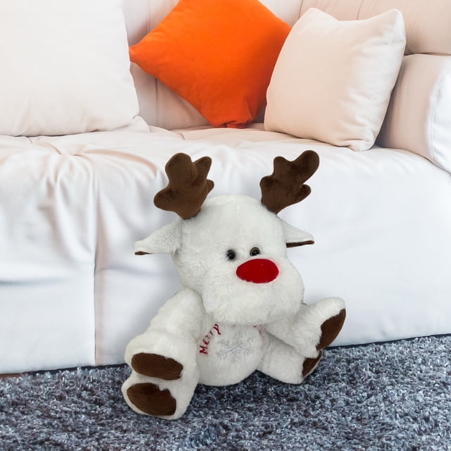 Adornos navideños, adornos de decoración navideña, regalos navideños. Figuras de alces navideños que respiran y brillan. Decoran la sala de estar y el dormitorio familiar. Arreglo de peluche.