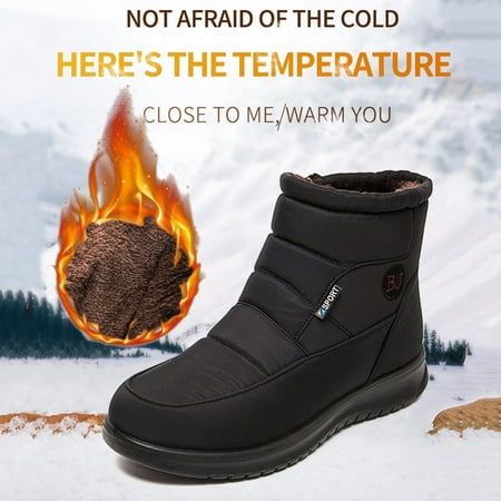 

Yoslce Women Shoes Winter Boots Waterproof Snow Flat Casual Ankle Womens