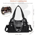thumbnail image 4 of Sunyuer Vintage Distressed Chain Motorcycle Bag - Stylish, Large Capacity, Single Shoulder Handbag Tote Y2K Hobo Bag for Women, 4 of 8