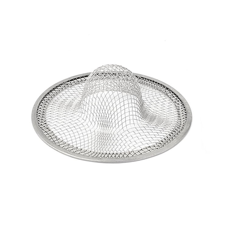 Uxcell Sink Drain Strainers - 4 Pack, Silver Metal, Mesh Hair Catcher For Kitchen & Bathroom Basins, 1.2 Inch Hole Fit