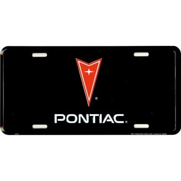 Hangtime PONTIAC with Logo on Black 6x12 License Plate