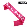 thumbnail image 2 of SEARCHI Happy Birthday Sash and Shoulder Strap - Soft Cloth Ink Printing Sash - Birthday Party Etiquette Belt Party Favors Supplies and Decorations, 2 of 6