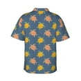 thumbnail image 3 of Fotbe Cute Turtle Hawaiian Shirt for Men Unisex Summer Beach Casual Short Sleeve Cotton Linen Button Down Shirts-X-Large, 3 of 9