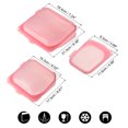 thumbnail image 5 of Reutilizable Silicona Alimentos Almacenamiento Bolsas 3 uds, Silicona Congelador Bolsas Snack Bolsas Conservación Bolsa Frigorífico Fresco Bolsas-Rosa (Pequeña+Mediana+Grande), 5 of 5