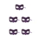 thumbnail image 3 of Sonducket Retro Masque Carnival Prom Color sólido Masquerade Accesorios Maquillaje Fiesta Rendimiento Decoración para Halloween púrpura violeta 5piezas Sonducket CBP252086, 3 of 4