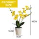 thumbnail image 2 of Flor falsa de tres puntas phalaenopsis bonsái de escritorio pequeña planta decorativa decoración flor artificial planta verde artificial, 2 of 5
