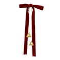 thumbnail image 2 of DAMAI Christmas Gold Bells with Red Velvet Bows Christmas Jingle Bells Door Hanger, Large Burgundy Velvet Christmas Wreath Bow Rustic Crafts Bows for Xmas Tree Wall Home Wreath Garland Staircase, 2 of 6