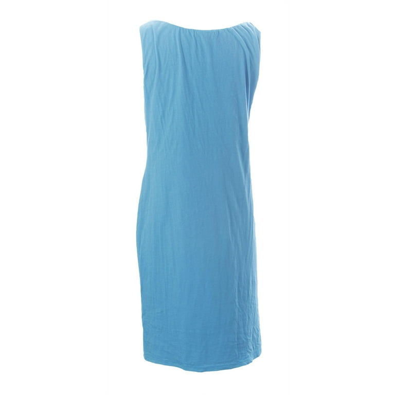 VELVET by Graham & Spencer Women's Ruched Sleeveless Dress Medium Blue 