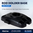 thumbnail image 2 of Five Oceans Rod Holder Mount Base - Deck Mount Base with Spring-Loaded Locking Mechanism, 30-Degree Locking Positions, Marine-Grade UV Stabilized Fiberglass-Reinforced Plastic - FO4744, 2 of 9