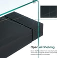 thumbnail image 5 of Ivinta Narrow Glass Console Table with Storage, Entryway Table with Black Shelves for living room, 5 of 5
