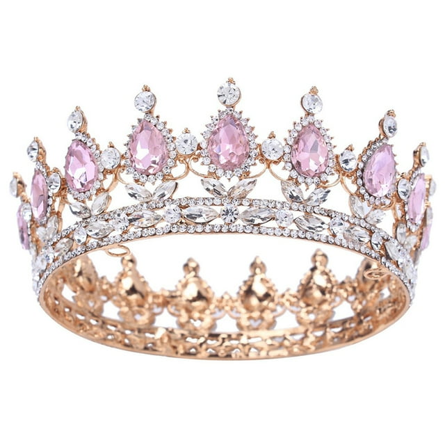 Alloy Exquisite Craft And Delicate Pattern Rhinestone Tiara For Wedding Or Bridal Wedding Hair Crown Metallic Luster And Shiny Hair Crown For Wedding Or Cosplay Wedding Hair Crown Tiaras And Crowns L