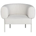 thumbnail image 2 of Nuevo Reina Polyester Fabric & Steel Metal Occasional Chair - Matte Oyster White, 2 of 5