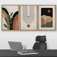 thumbnail image 2 of wall26 Framed Wall Art Print Set Brown Plant and Polygon Variety Abstract Shapes Illustrations Modern Art Boho Colorful Multicolor for Living Room, Bedroom, Office - 24"x36"x3 Natural, 2 of 5