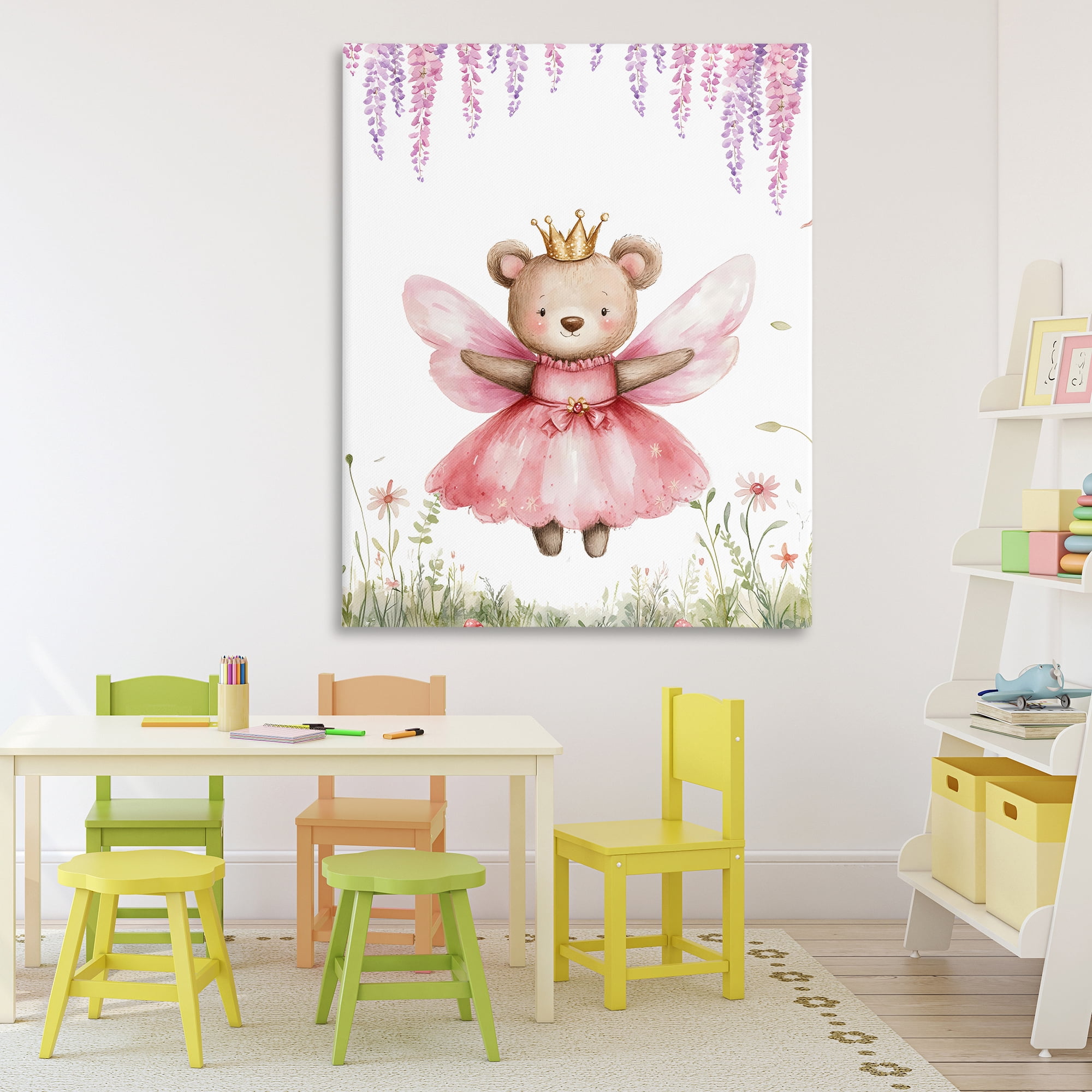 Stupell Industries Woodland Bear Forest Fairy Canvas Wall Art, design by LSR Design Studio