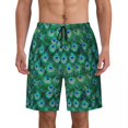 thumbnail image 1 of Colorful Feather Board Shorts Summer Purple Bule Running Beach Short Pants Man Quick Dry Classic Custom Oversize Beach Trunks, 1 of 5