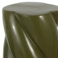 thumbnail image 4 of JONATHAN Y Yves 18" Modern Minimalist Rope Twist Ceramic Indoor/Outdoor Garden Stool, Forest Green, 4 of 6
