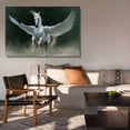 thumbnail image 6 of Fantasy Flying White Horse Canvas Poster Bedroom Decor Sports Landscape Office Room Decor Gift,Frame-style,08x12inch(20x30cm), 6 of 8