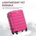 thumbnail image 5 of Gowill 7 Piece Luggage Sets,13/16/20/24/28 inch Hardside Lightweight ABS Suitcase With Expandable Duffle Bag (Rose Red), 5 of 17
