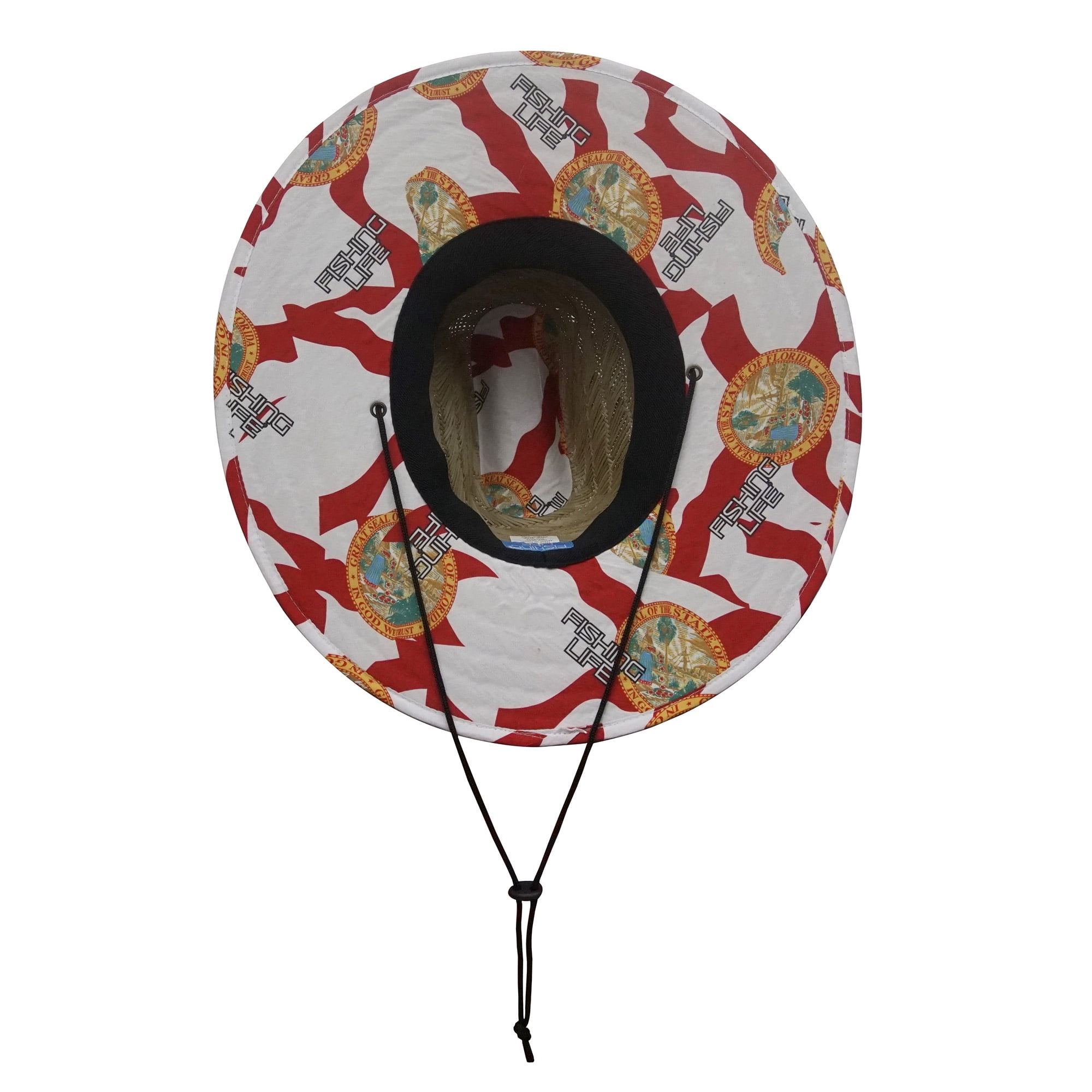 Fishing Life Florida Straw Lifeguard Hat - Adult Unisex