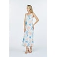 thumbnail image 2 of Robe Maxi à Imprimé Floral Hawaïen Luau pour Femme, Coupe Cœur, S, Sable, Plage, Crème, 2 of 5