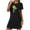 Black, variant on HomeGardon Women's Sleepwear Nightgowns for Women,Fashion Print Medium Length Dress Oversized Short Nightgown Fashion Chest Print Short Sleeve Nightdress,S-XXL