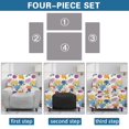 thumbnail image 5 of HELLHERO 4 Pieces Watercolor Floral Pattern Recliner Cover, Durable Recliner Furniture Slipcover Soft Washable Sofa Cover for Living Room Home, 5 of 6