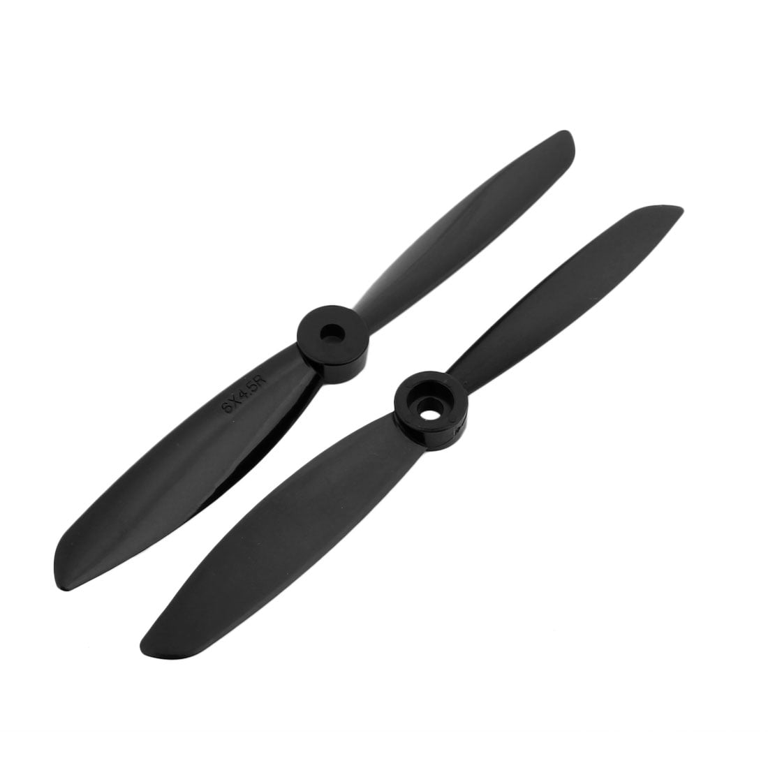 2 Pairs 6 x 4.5 Inches Black 2-Vanes Flat Prop Propeller for RC Aircraft 