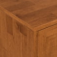 thumbnail image 6 of Simpli Home Harper 30 inch Wide Solid Hardwood Mid-Century Modern Low Storage Cabinet in Teak Brown, 6 of 11