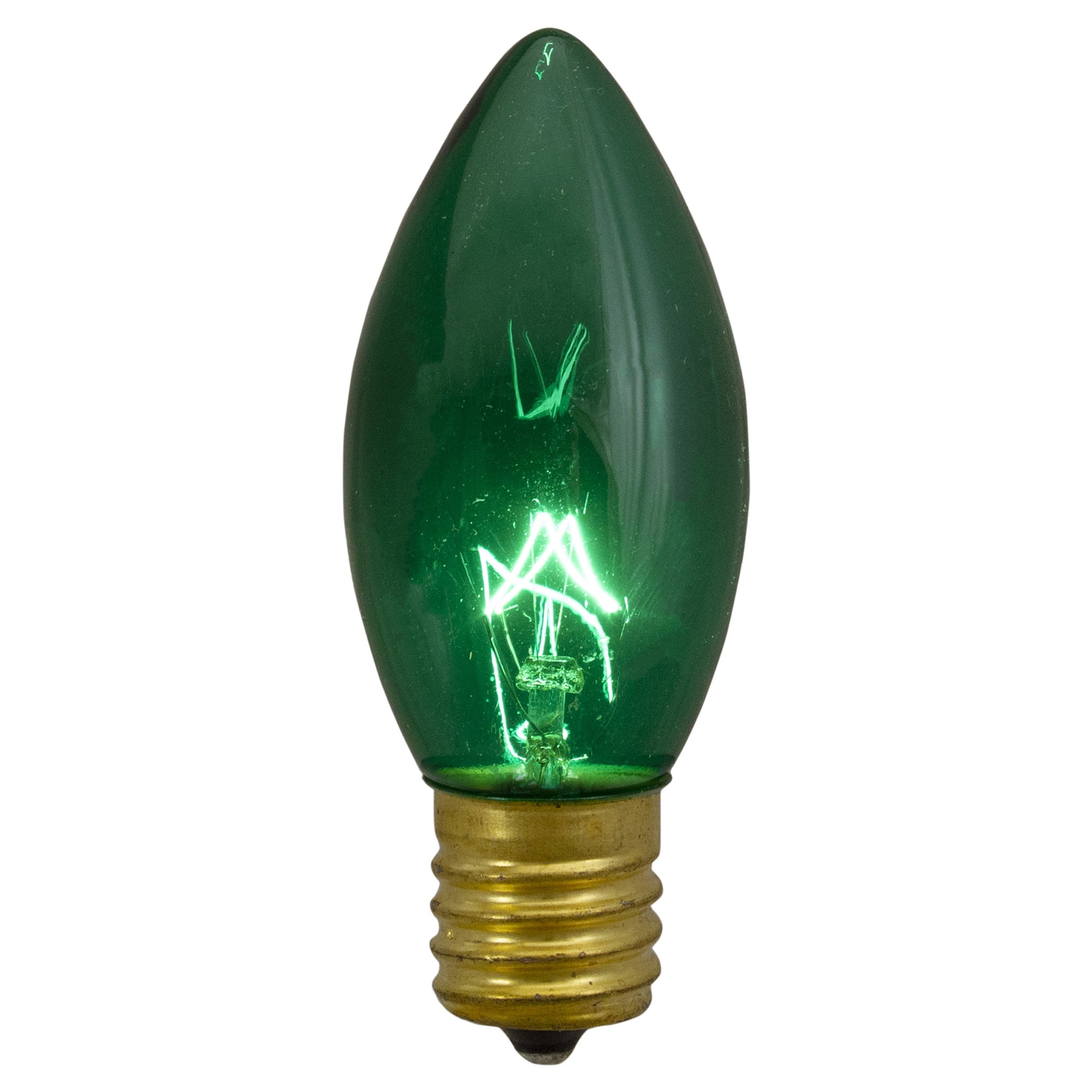 Set of 4 Green C9 Transparent Christmas Replacement Bulbs - 3'