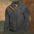 thumbnail image 1 of TINZ Chandail en Molleton à Col Montant Imprimé Numérique d'Hiver Mode Décontractée Rétro à Manches Longues Sans Capuche Chandail Col Rond pour Usage Quotidien Ensemble Chandail en Molleton Ours Pantalon et Chandail en Molleton pour Hommes, 1 of 3