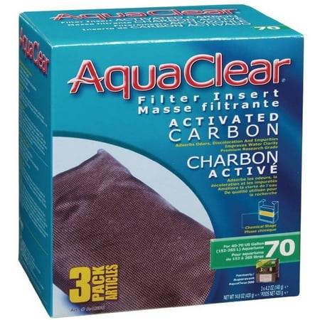 AquaClear 70 Filter Insert Activated Carbon, 3pk