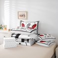 thumbnail image 5 of Homewish Merry Christmas Child Bedding Comforter Set 7pcs, Kawaii Xmas Snowflake Queen Bedding Sets, Square Checkered Plaid Queen Sheet Sets, Luxury Bedroom Decor, 5 of 7