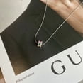 thumbnail image 4 of 100% 925 Sterling Silver Color High Carbon Diamonds 18K Gold Plated Circle Pendant Necklace Fine Jewelry, 4 of 8