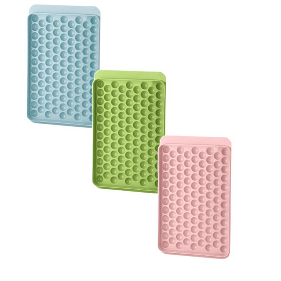 3 Pcs Mini Ice Cube Tray, 104 Grids Tiny Pebble Ice Mold for Freezer, Round Ice Cube Tray 9.65"x5.71", Easy Twist Release Stackable for Iced Coffee