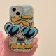 thumbnail image 1 of Funda de teléfono con soporte de gafas de sol Powerpuff para niñas, carcasa de silicona para iPhone 14, 13, 12, 11 Pro Max, X, XR, XS, 6, 6S, 7, 8 Plus, SE 2020, 1 of 4