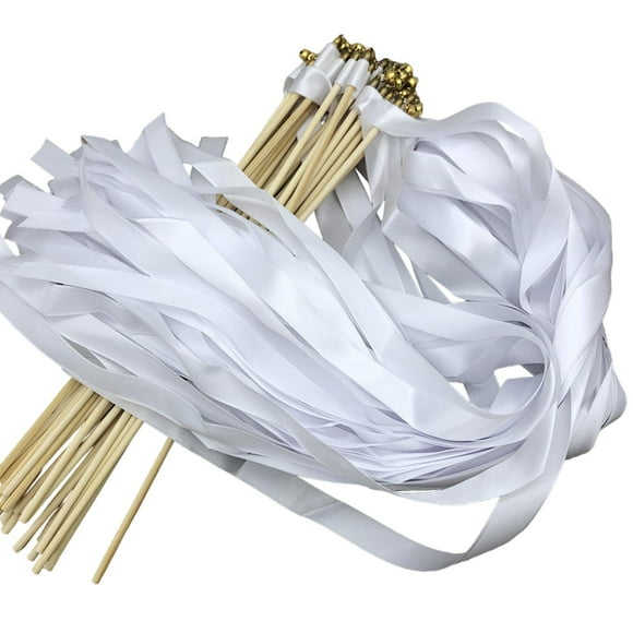 20 varitas de cinta para serpentinas de boda, palitos de cinta, accesorios de fotos cómodos Sin encaje