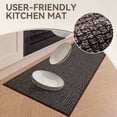 thumbnail image 4 of Kitchen Rugs and Mat Non Slip Washable, Super Absorbent Kitchen Mats for Floor with Rubber Backing, Soft Braided Standing Sink Mat, Anti Fatigue Kitchen Runner Rug Easy to Clean, Dark Brown 17"x30", 4 of 8