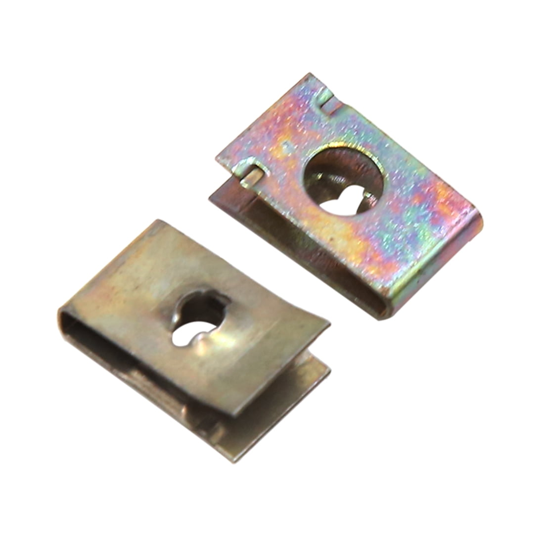 20pcs 6mm Hole Dia Metal Retainer Car Door Pannel Screw UType Clips