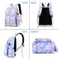 thumbnail image 7 of Forestfish Rhombus Print Backpack Set with Lunch Bag, Purple, 7 of 7