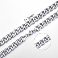 thumbnail image 1 of Jiayiqi, collar de cadena de cuerda de 2mm-7mm, gargantilla resistente al agua que nunca se decolora, joyería para hombres y mujeres, cadenas de Color plateado, regalo Tan Jianjun unisex, 1 of 2