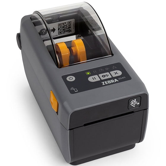 Zebra ZD411D 4" Direct Thermal Label Printer – 203 dpi, USB & Ethernet, Compact Industrial Barcode Printer, P/N; ZD4A022-D01M00EZ