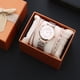 thumbnail image 5 of Caja de regalo creativa, reloj de cuarzo con escala romana, reloj de mujer con diamantes, pulsera de aleación, regalo, 5 of 6