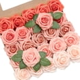 thumbnail image 5 of Artificial artificial dahlia and rose clusters with stems are suitable for DIY bridal bouquets, home decoration, cake decoration, flower arrangement, garden, vase, and garland making, 5 of 6