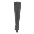 thumbnail image 4 of Dream Pairs Women Suede/Pu Classic Chunky Heel Platform Knee High And Up Boots Midleg Grey Size 9, 4 of 5